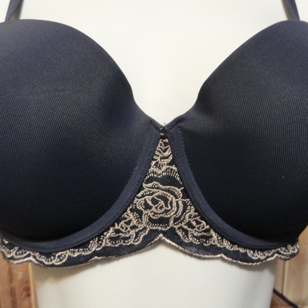 Maidenform Extremt lift Blue embroidered Cute Bra~Nwt~36C~ - Picture 3 of 6